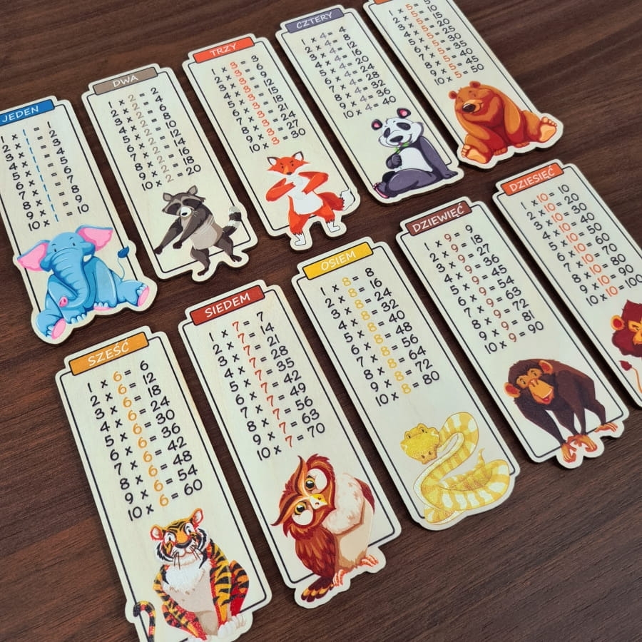 Drewniane karty - zwierzaki 10 szt.  - tabliczka mnożenia2.jpg