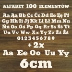 Alfabet drewniane literki sklejka ZESTAW 100 elementów 6cm