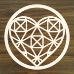 Makrama Łapacz snów baza ażurowe geometryczne serce  30cm