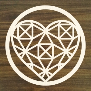 Makrama Łapacz snów baza ażurowe geometryczne serce  30cm