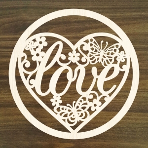 Makrama Łapacz snów baza ażurowe serce LOVE 30cm