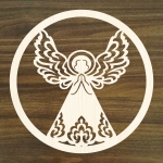 Makrama Łapacz snów baza ażurowy ANIOŁ chrzest komunia 30cm