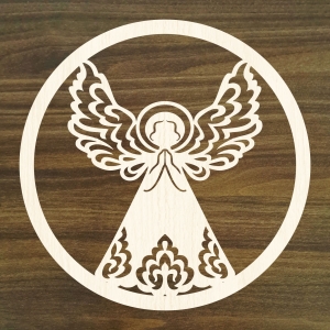 Makrama Łapacz snów baza ażurowy ANIOŁ chrzest komunia 30cm