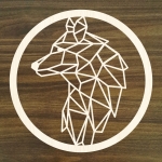 Makrama Łapacz snów baza geometryczny wilk 30cm