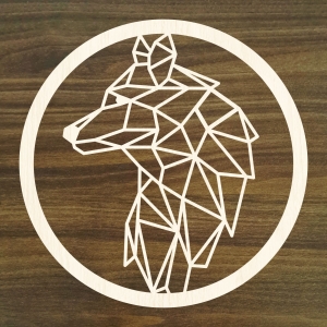 Makrama Łapacz snów baza geometryczny wilk 30cm