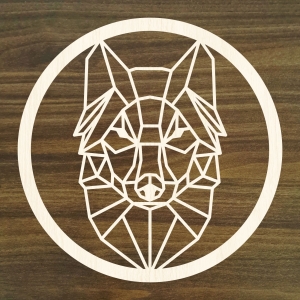 Makrama Łapacz snów baza wilk geometryczny 30cm