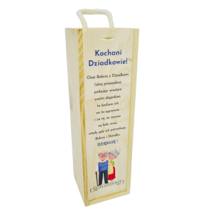 Skrzynka na wino - prezent na Dzień Babci i Dziadka