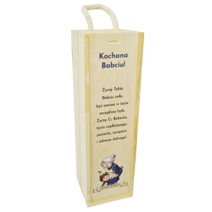 Skrzynka na wino - prezent na Dzień Babci