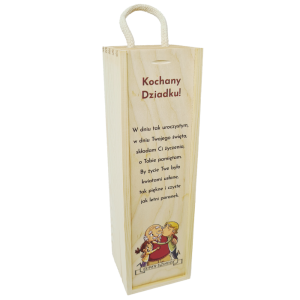 Skrzynka na wino - prezent na Dzień Dziadka