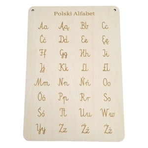 Drewniany Alfabet Polski - Tablica Edukacyjna dla Dzieci