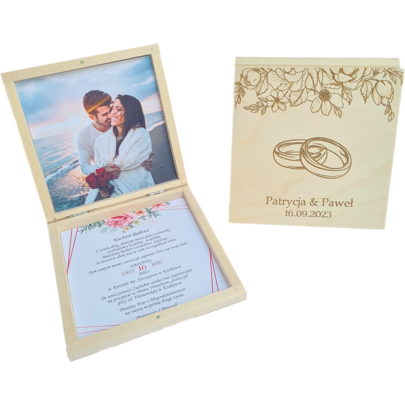 Zaproszenie dla Rodziców z prośbą o błogosławieństwo w formie grawerowanego pudełka ze zdjęciem.jpg