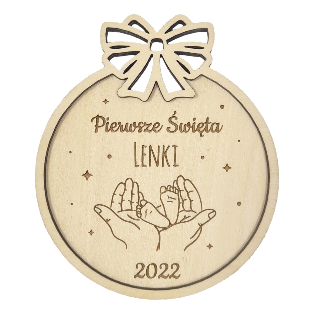 moje pierwsze święta bombka stopki noworodek.jpg