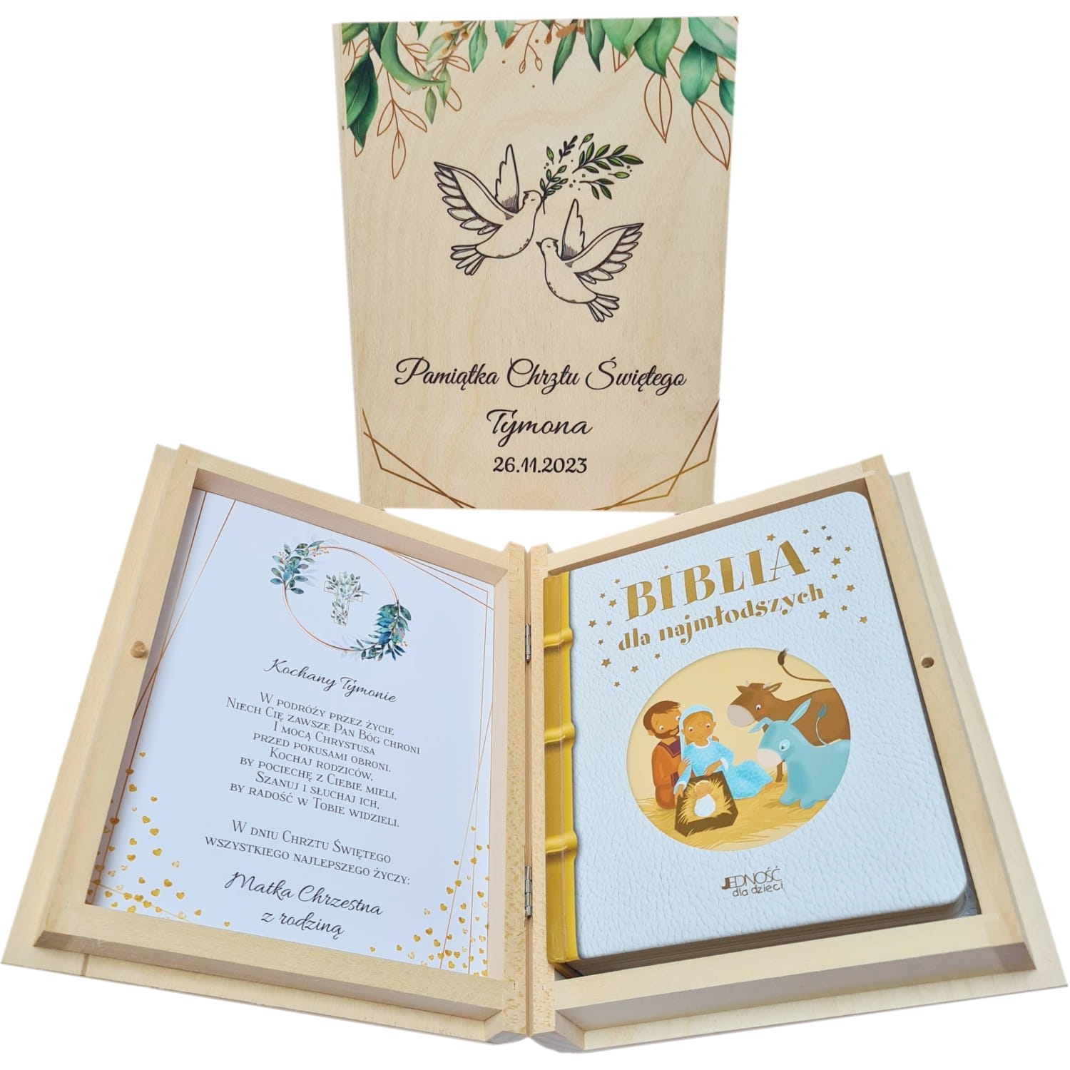 Pamiątka Chrztu Świętego Prezent na Chrzest Święty Biblia dla chłopca i dziewczynki.jpg