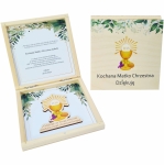 Podziękowanie dla Rodziców Chrzestnych Pierwsza Komunia Święta pudełko z magnesem 4wzory