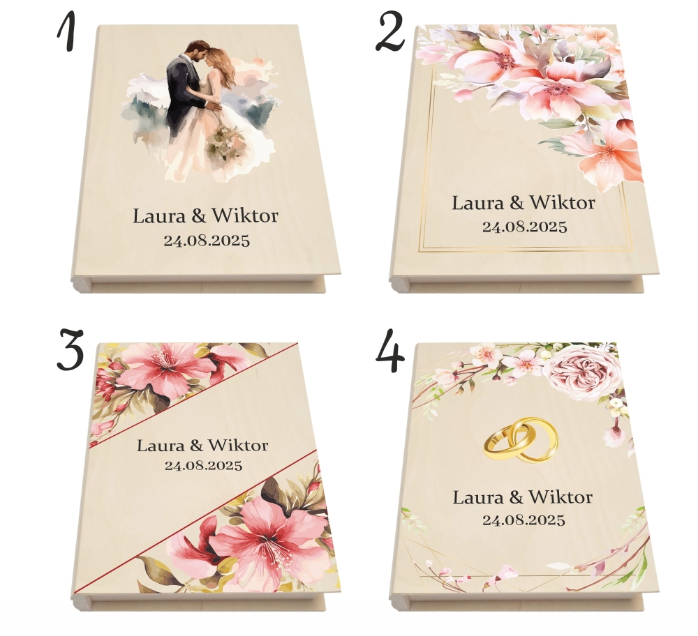 Prezent ślubny od rodziców chrzestnych srebrny obrazek zestaw pudełko na pieniądze dla Młodej Pary 1-4.jpg