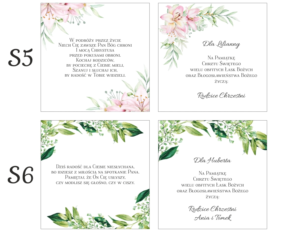 Pamiątka Chrztu Świętgo dla chłopca i dla dziewczynki wzory wnętrza S5iS6.jpg