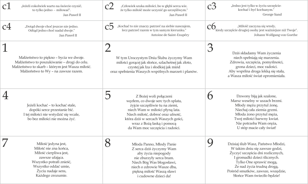 Przykładowe teksty prezent dla młodej pary srebrny obrazek zestaw.jpg