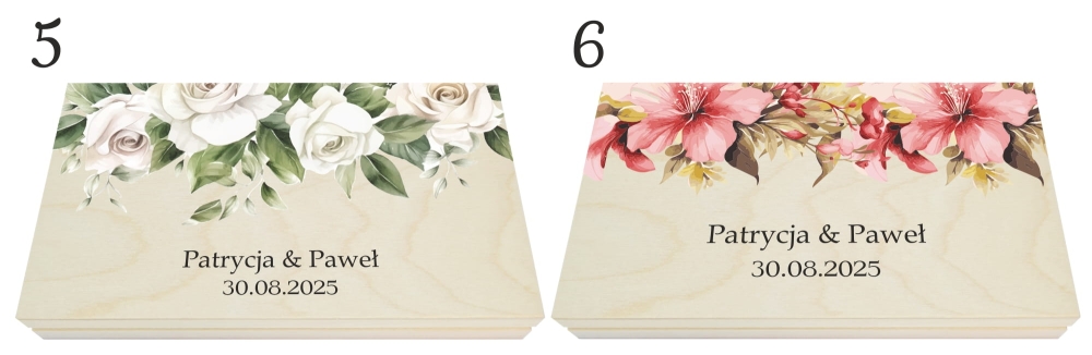 Prezent ślubny pudełko personalizowane na pieniądze dla Młodej Pary kolor 5i6.jpg