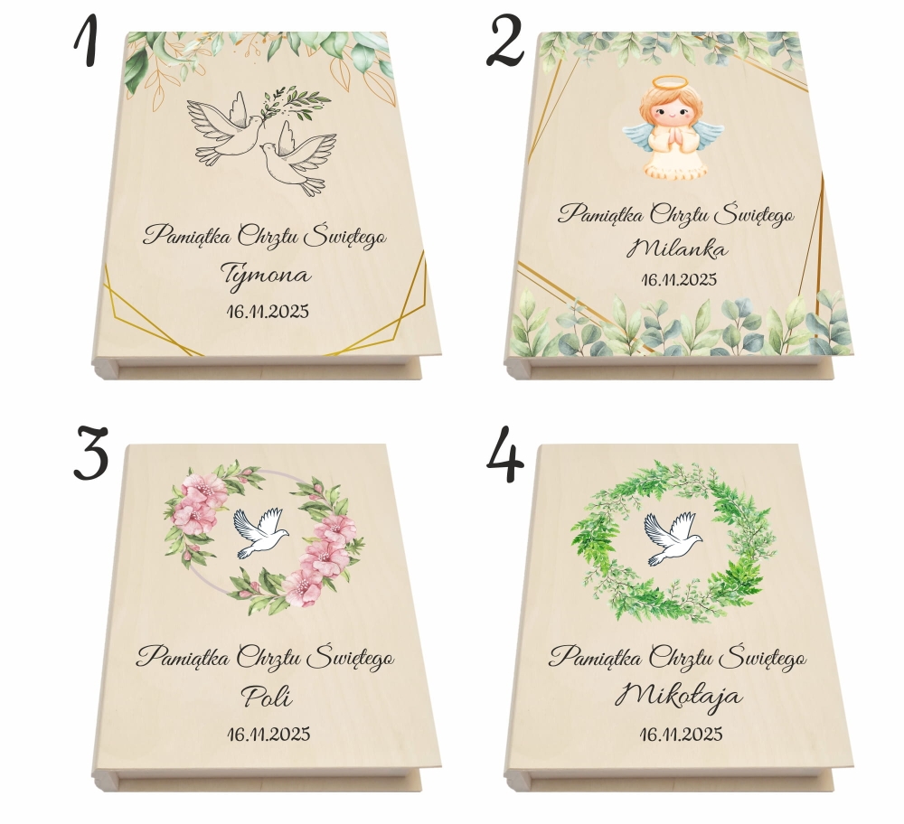 Pamiątka Chrztu Świętego Prezent na Chrzest Święty Biblia wieczko 1-4.jpg