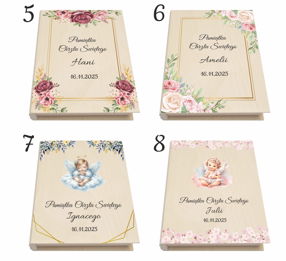 Pamiątka Chrztu Świętego Prezent na Chrzest Święty Biblia wieczko 5-8.jpg