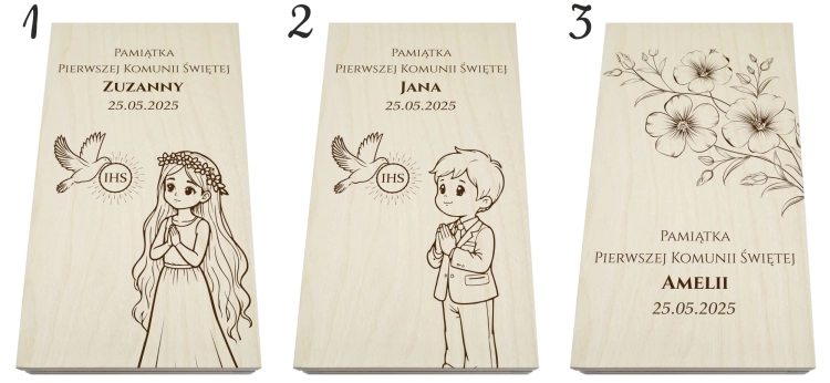 Komunia Pudełko drewniane pionowe na pieniądze personalizacja.jpg