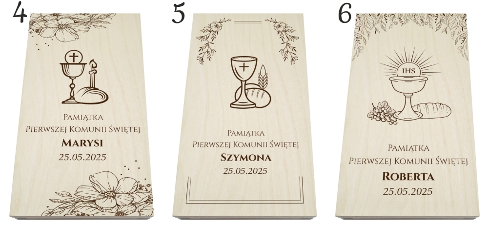 Pudełko pamiątka komunijna drewniane pionowe na pieniądze personalizacja.jpg