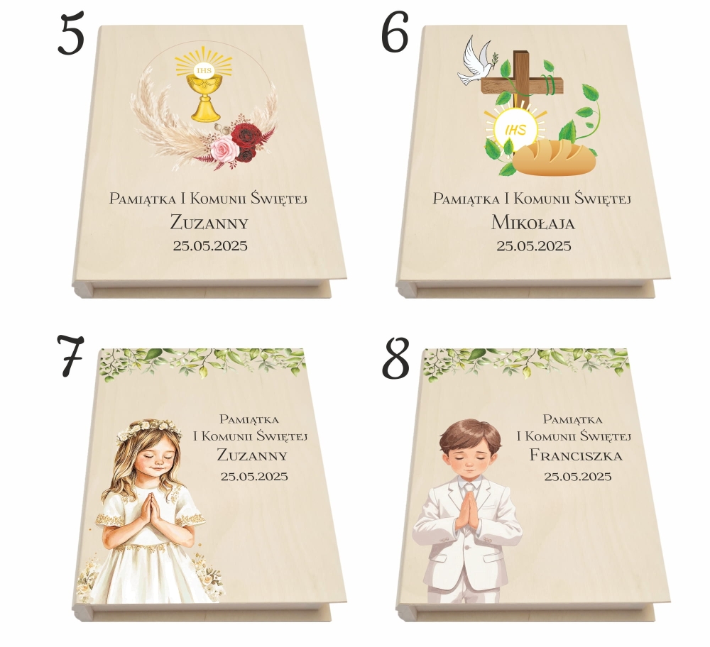 Prezent na Pierwszą Komunię Świętą zestaw biblia dla najmłodszych pudełko dla chłopaka i dziewczyny n2.jpg