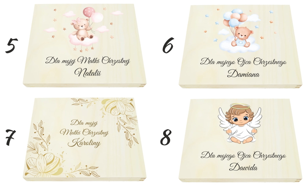 Podziękowanie dla Matki Chrzestnej Ojca Chrzestnego chrzest pudełko na czekoladki merci.jpg