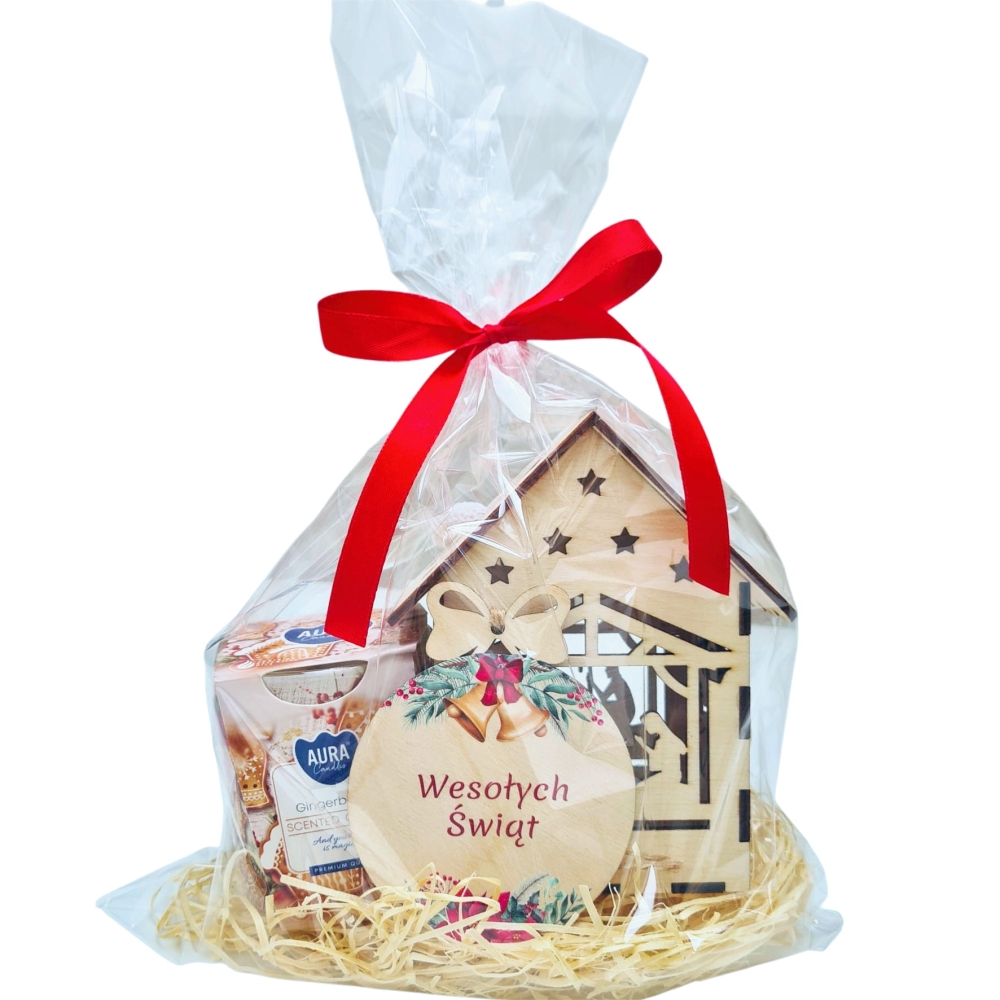 Zestaw prezentowy świąteczny prezent dla pracowników pani nauczyciela babci cioci lampion bombka świeczka.jpg