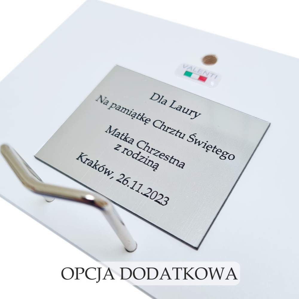 Zestaw pamiatka Chrztu Swietego srebrny obrazek GRAWER dla chlopca dla dziewczynki.jpg