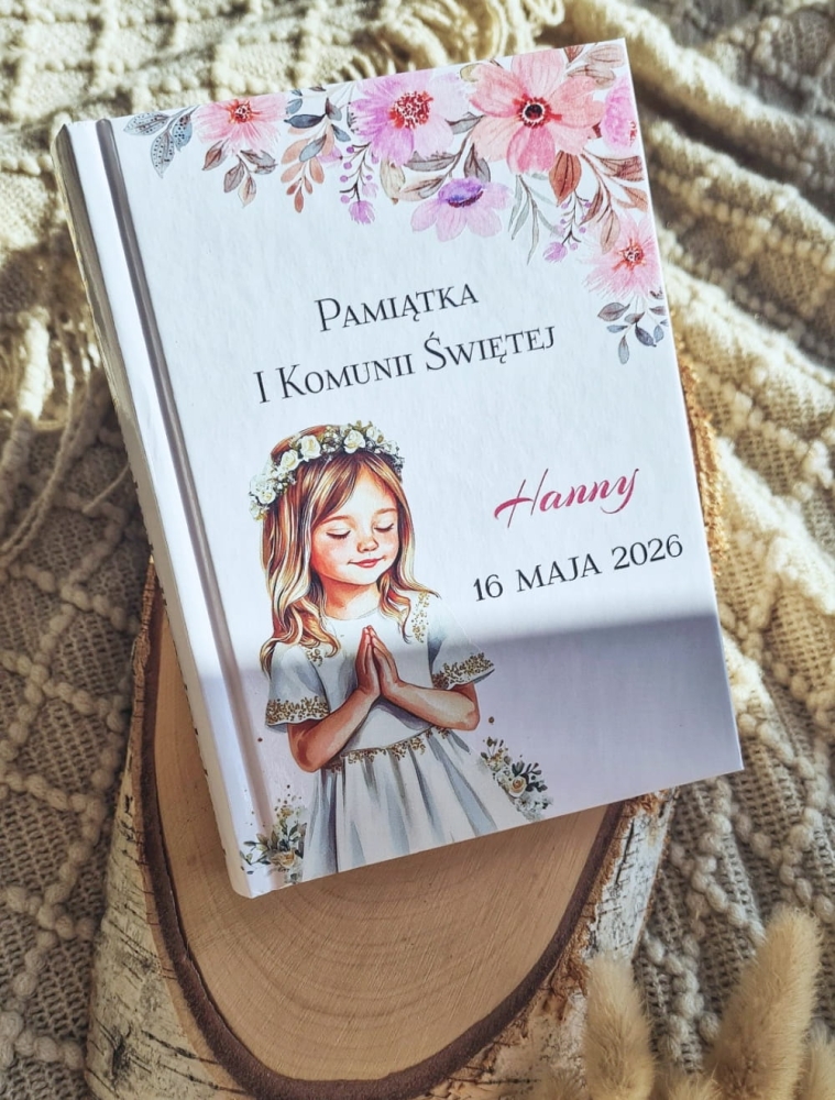 Personalizowana Biblia Pierwsza Komunia Święta Imię data Pierwszej Komunii.jpg