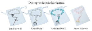 Dziesiątka różańca ANIOŁ pamiątka chrzest roczek komunia